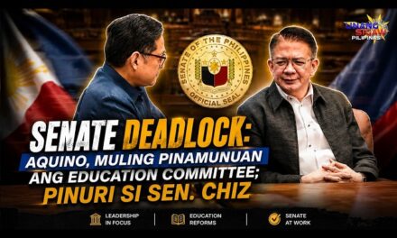 SENATE DEADLOCK: AQUINO, MULING PINAMUNUAN ANG EDUCATION COMMITTEE; PINURI SI SEN. CHIZ