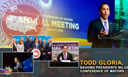 TODD GLORlA, BAGONG PRESIDENTE NG US CONFERENCE OF MAYORS