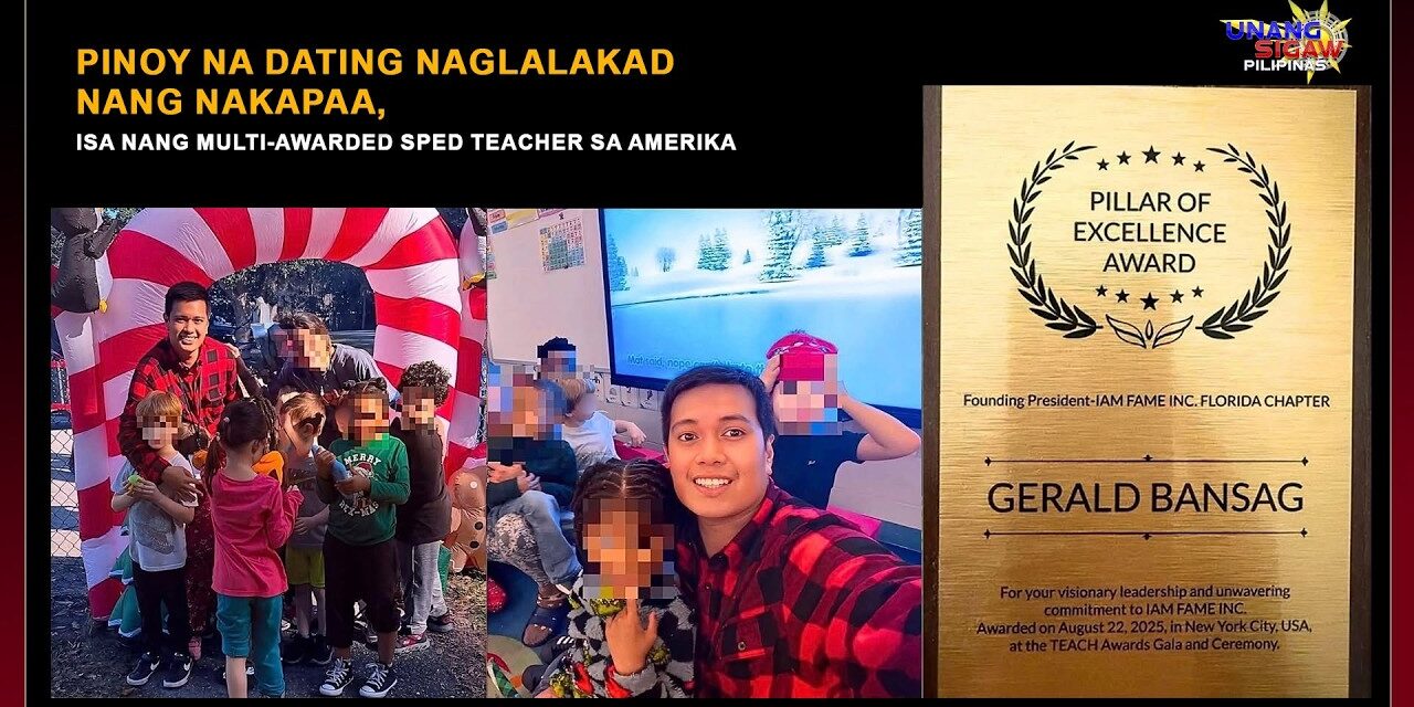 PINOY NA DATING NAGLALAKAD NANG NAKAPAA, ISA NANG MULTI-AWARDED SPED TEACHER SA AMERIKA