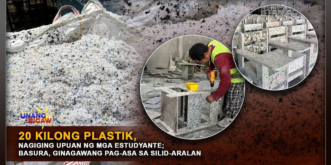 20 KILONG PLASTIK, NAGIGING UPUAN NG MGA ESTUDYANTE; BASURA, GINAGAWANG PAG-ASA SA SILID-ARALAN
