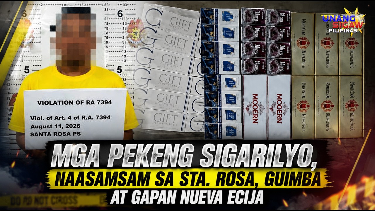 MGA PEKENG SIGARILYO, NAASAMSAM SA STA. ROSA, GUIMBA AT GAPAN NUEVA ECIJA
