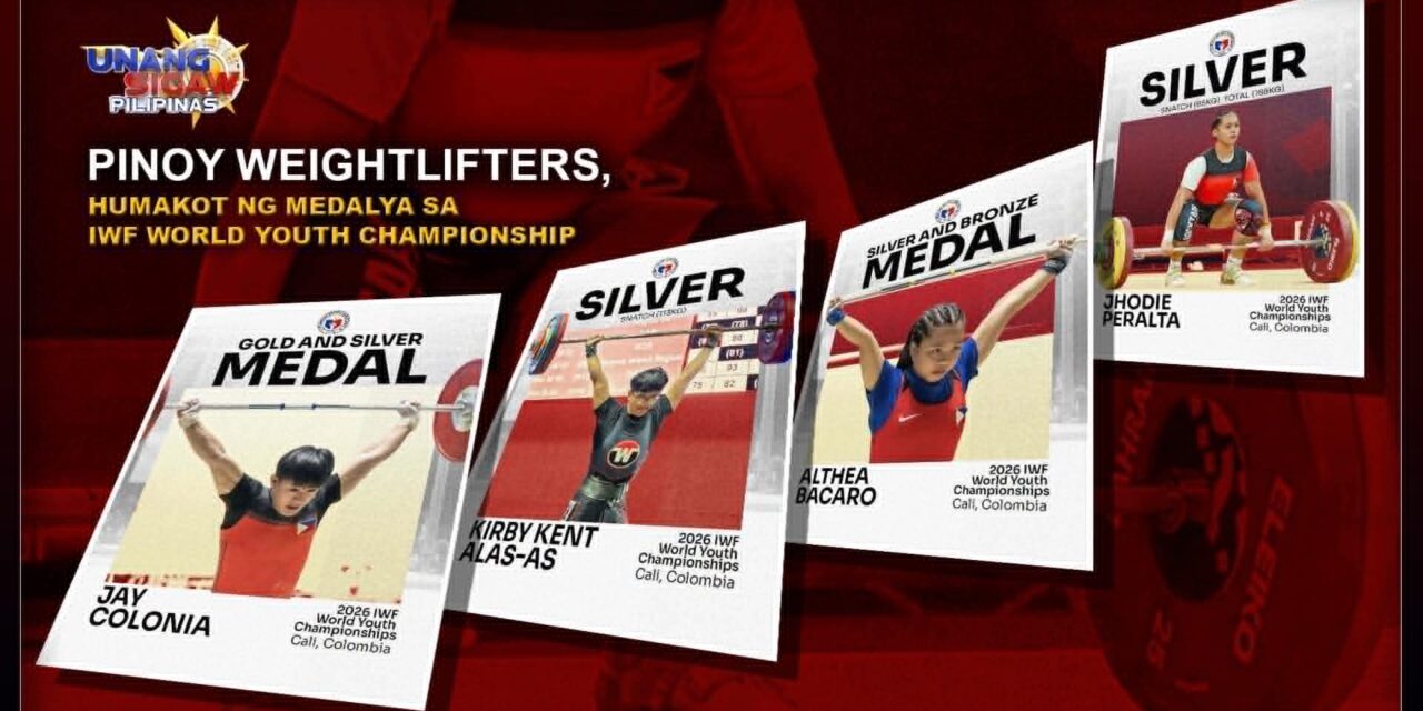 PINOY WEIGHTLIFTERS, HUMAKOT NG MEDALYA SA IWF WORLD YOUTH CHAMPIONSHIP