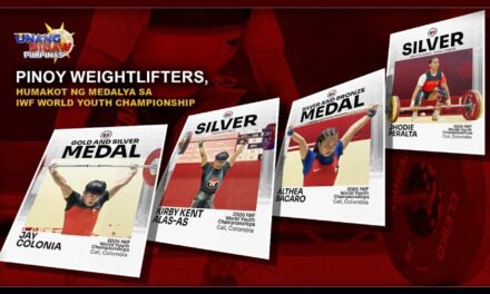 PINOY WEIGHTLIFTERS, HUMAKOT NG MEDALYA SA IWF WORLD YOUTH CHAMPIONSHIP
