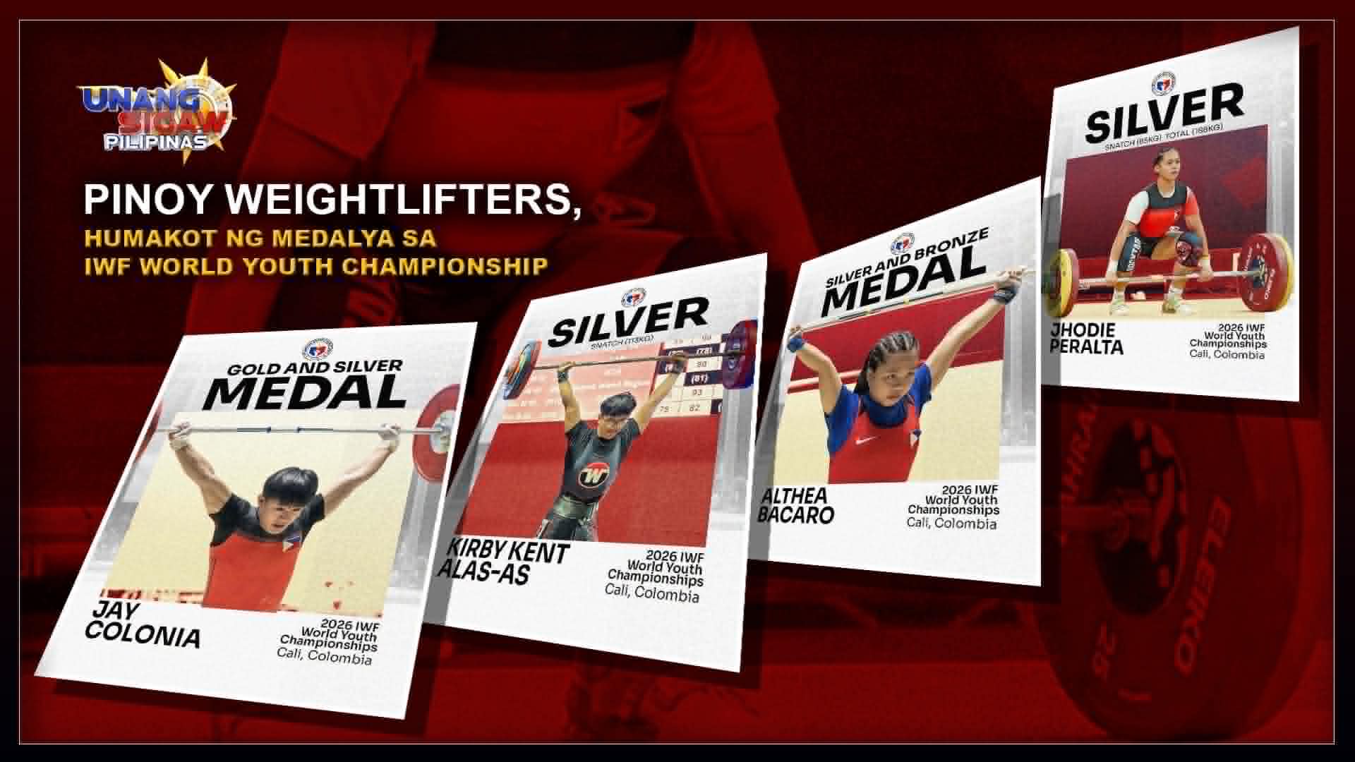 PINOY WEIGHTLIFTERS, HUMAKOT NG MEDALYA SA IWF WORLD YOUTH CHAMPIONSHIP