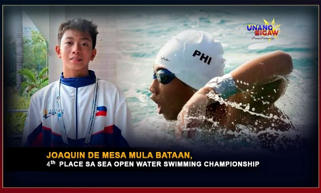 JOAQUIN DE MESA MULA BATAAN, 4TH PLACE SA SEA OPEN WATER SWIMMING CHAMPIONSHIP