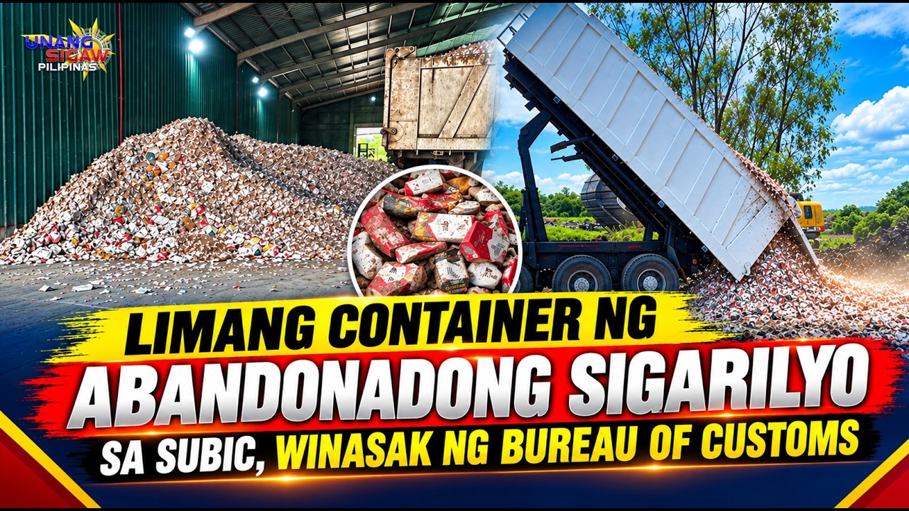 LIMANG CONTAINER NG ABANDONADONG SIGARILYO SA SUBIC, WINASAK NG BUREAU OF CUSTOMS