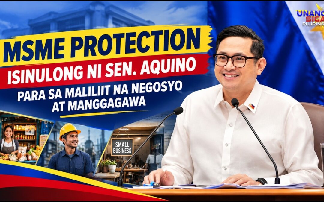 MSME PROTECTION, ISINULONG NI SEN. AQUINO PARA SA MALILIIT NA NEGOSYO AT MANGGAGAWA