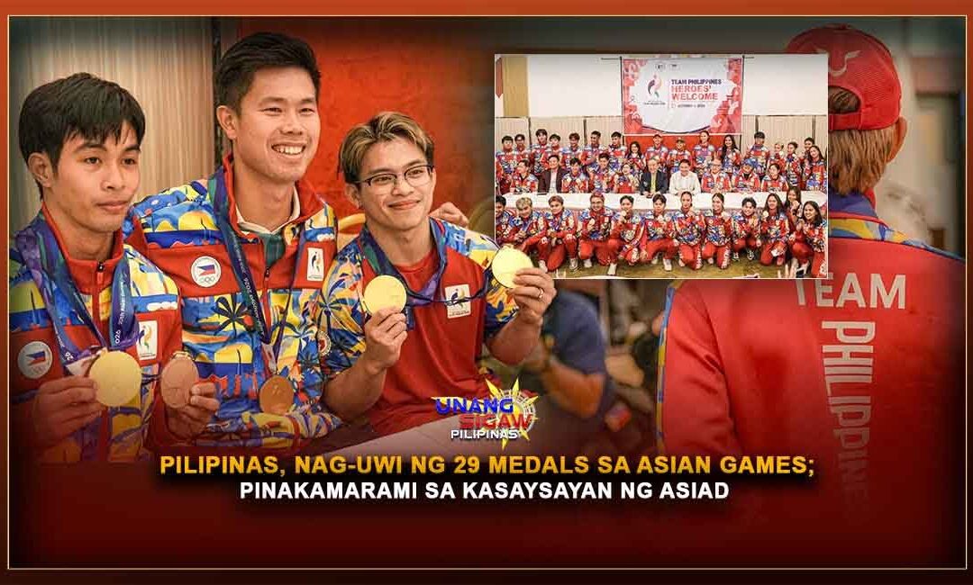 PILIPINAS, NAG-UWI NG 29 MEDALS SA ASIAN GAMES; PINAKAMARAMI SA KASAYSAYAN NG ASIAD