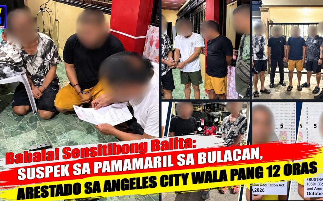 SUSPEK SA PAMAMARIL SA BULACAN, ARESTADO SA ANGELES CITY WALA PANG 12 ORAS