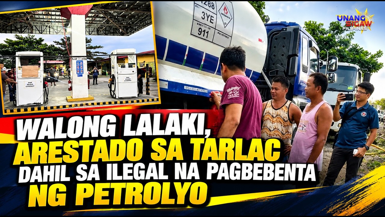 WALONG LALAKI, ARESTADO SA TARLAC DAHIL SA ILEGAL NA PAGBEBENTA NG PETROLYO