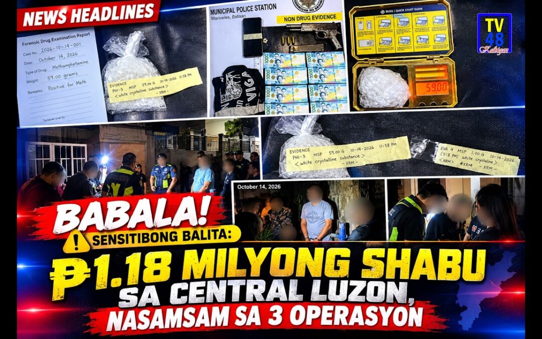 ₱1.18 MILYONG SHABU SA CENTRAL LUZON, NASAMSAM SA 3 OPERASYON